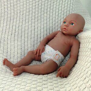 45cm Full Body Platinum Silicone Reborn Baby Dolls Open Eyes Newborn Girl Doll